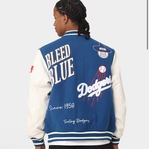 Mens Majestic Dodger Varsity Jacket